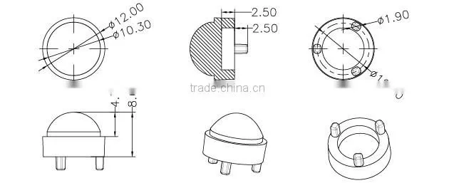 Lens 45 / 60 / 90 degrees for Imitation lumens LED