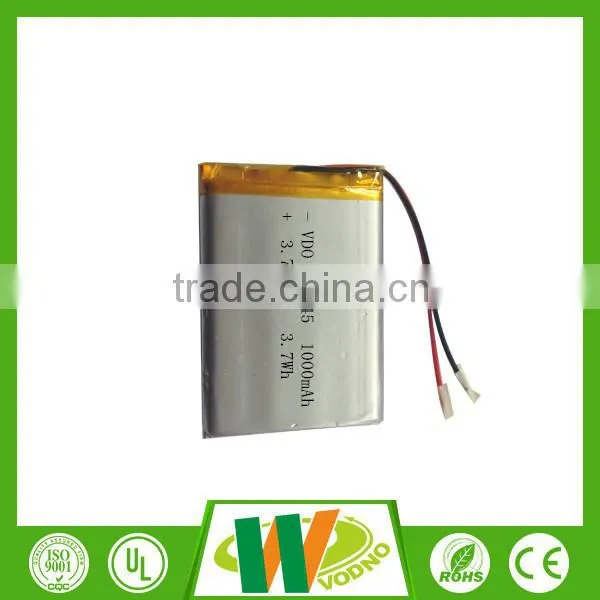 505060 1500mAh polymer lithium battery, 3.7v lithium polymer battery with BMS