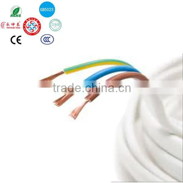 PVC insulated multi strand core flat twin and earth copper cable/wire