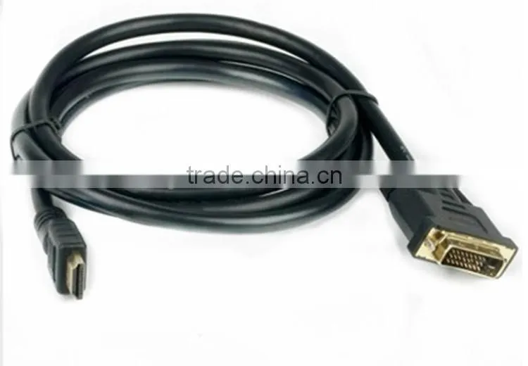best price for high resolution DVI to HD MI cable 24+1 with gold plated connector