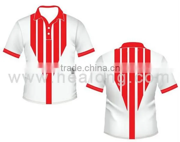 hot selling black white stripe pattern cricket jersey