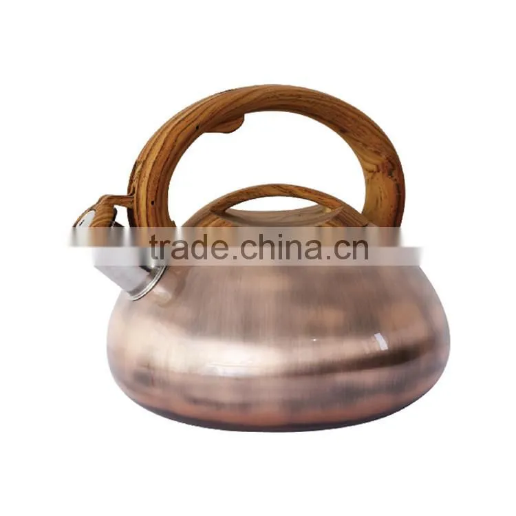 Tight-fitting lid travel non electric water whistle kettle tea kettle stainless steel