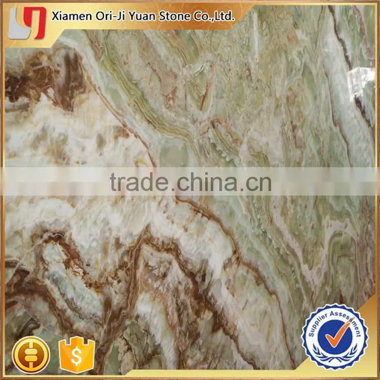 Good quality OEM royal pure green onyx stone slabs