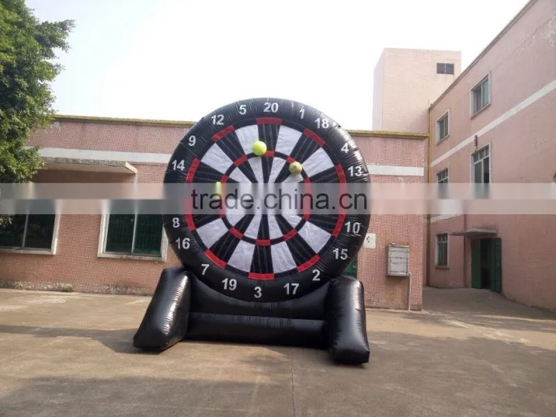 Inflatable soccer dart, outdoor velcro target game, inflatable soccer target