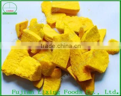 Freeze-dried green pepper strips for food material