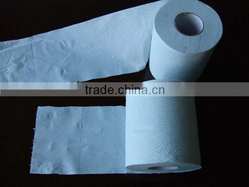 Toilet paper roll with paper wrapper