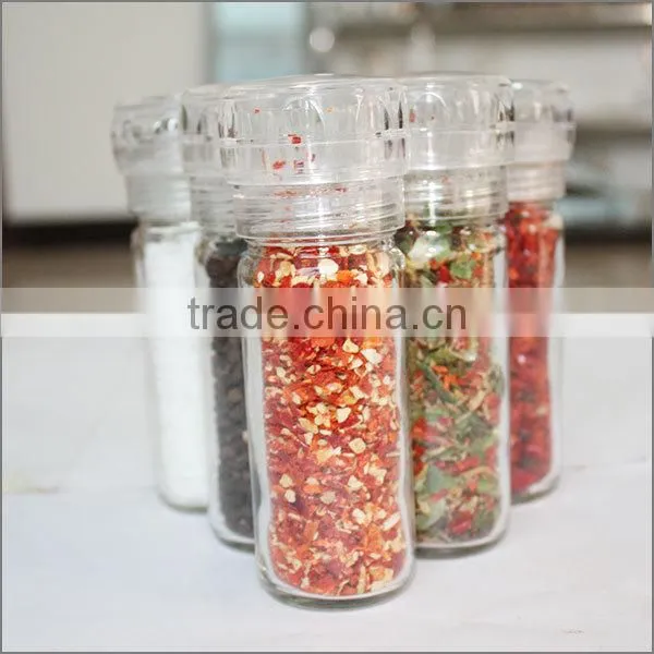 mixed pepper in grinder