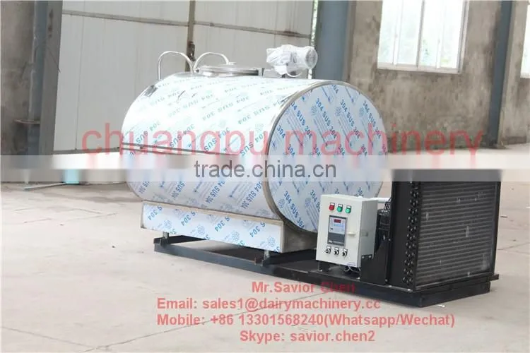 1000L Milk Chiller Tank For Dairy Farm Machinery