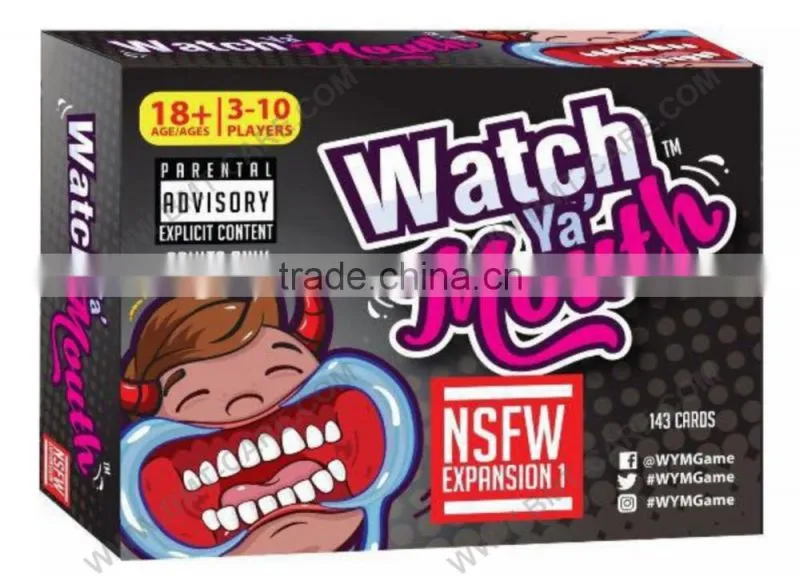 2016 Hotsale Watch Ya Mouth Speak Out Board Game C-SHAPE FDA/CE Aproved