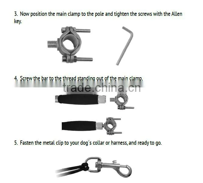 Dog Bicycle Leash for Dog Bike Exerciser hands free running dog leash