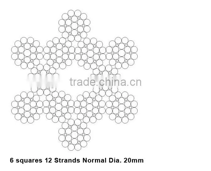 Galvanized Steel Anti Twist Braid Rope / Anti Twist Wire Rope for Transmission Line Stringing