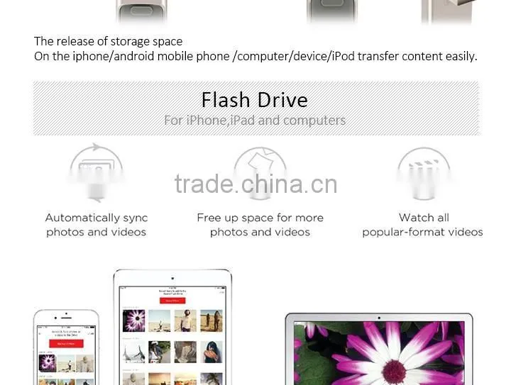 Portable Wholesale 16GB Smartphone OTG USB Flash