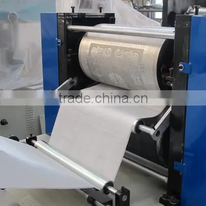 Two color napkin embossing and folding machine,tissue paper making machine