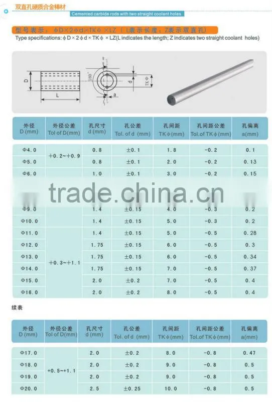 extruded ceramic carbide rods with holes