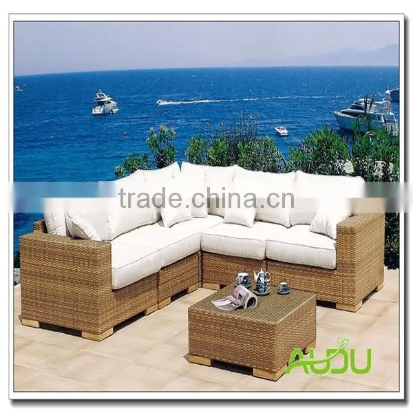 Audu Balcony Rattan Sectional Outdoor Curved Sofas