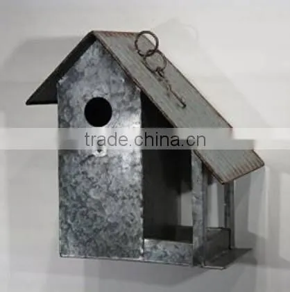 Rustic Hanging Galvanized metal Bird Feeder