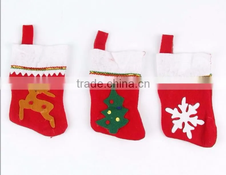 Christmas non-woven fabrics little socks Christmas socks pendant The Christmas tree decorations pendant