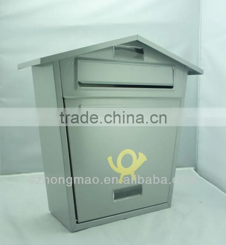 Galvanized steel postbox in many colors