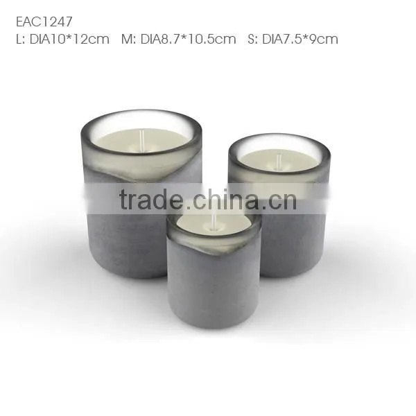 Cement candle jars wholesale candle holders