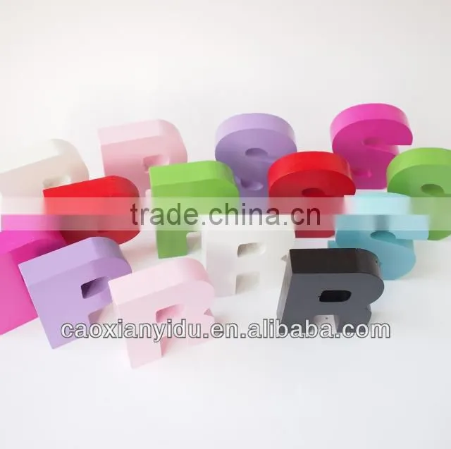 Large Wooden Letter12*9*2.5CM size in Stock Wood Alphabet Letters