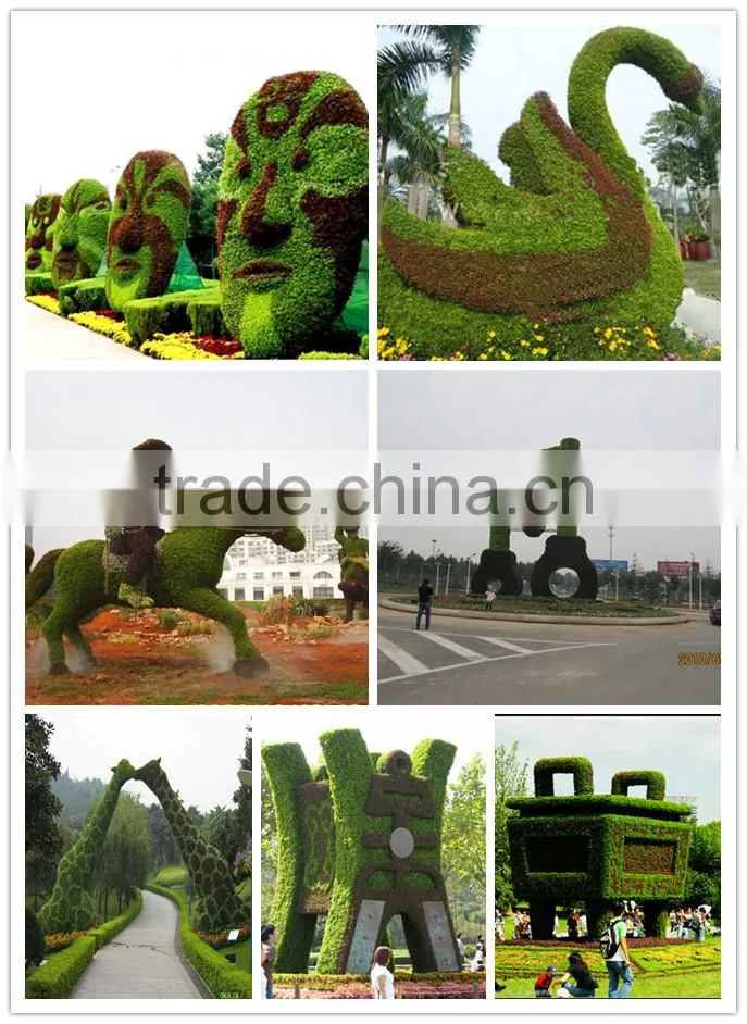 2016 New design artificial green sculpture for garden manufacturer