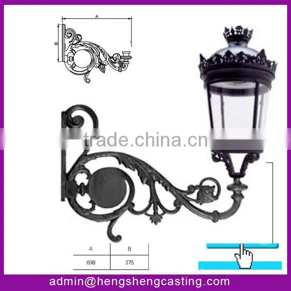 2017 hot sale antique aluminum garden lighting pole