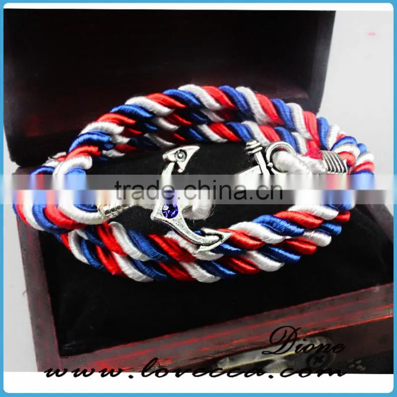 Fashion Beautiful Cute Anchor Bracelets for Men