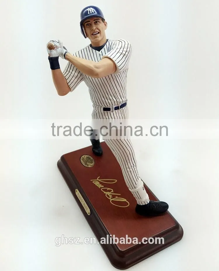 Custom resin bust baseball player figurine