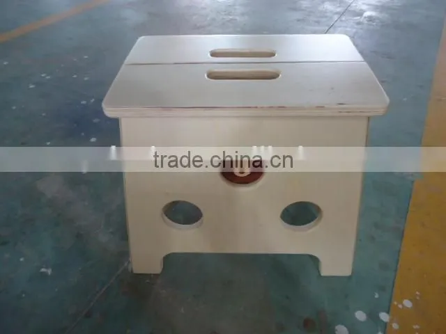 poplar wooden foldable stool FSC certificate