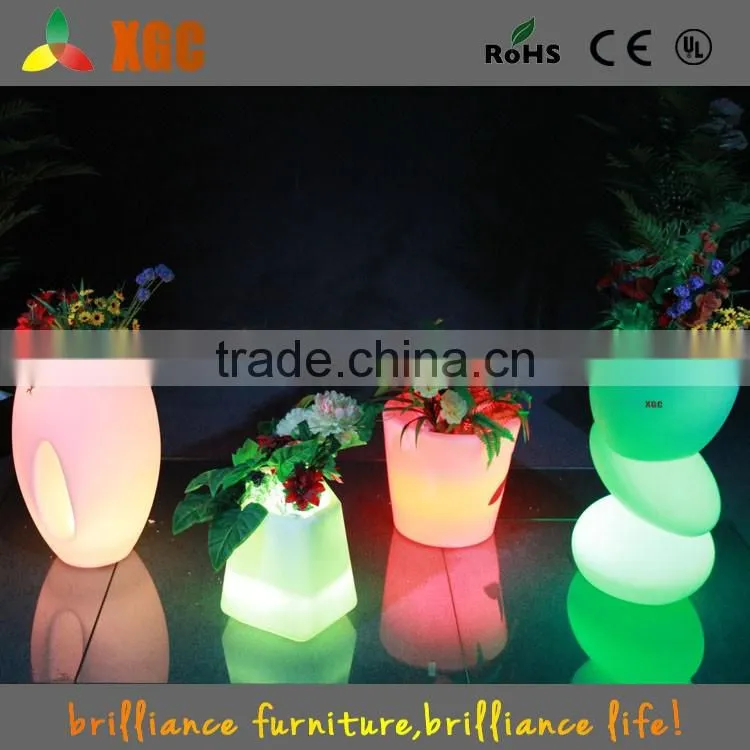 Outdoor illuminated big flower pot for park new