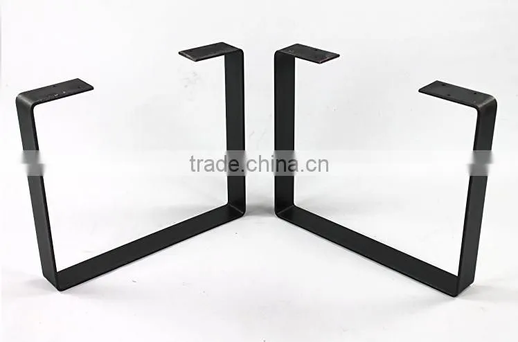 Online sales Furniture leg type antique cast iron metal table base black U legs