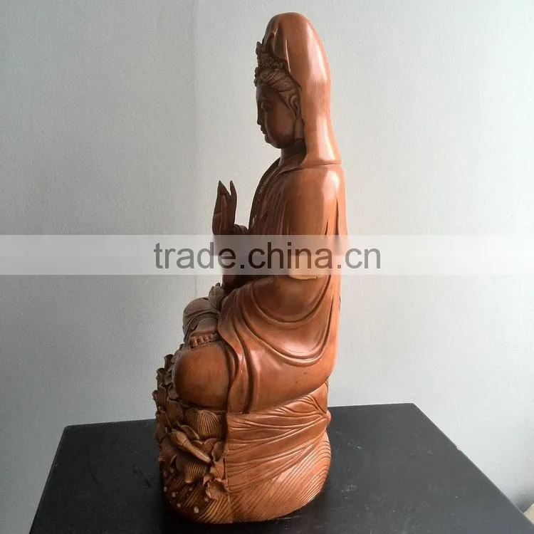 Resin bodhisattva sculpture