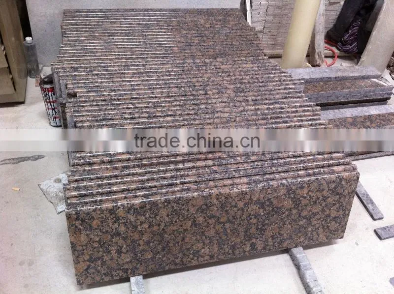 Beautiful polished Baltic Brown granite kitchen countertop