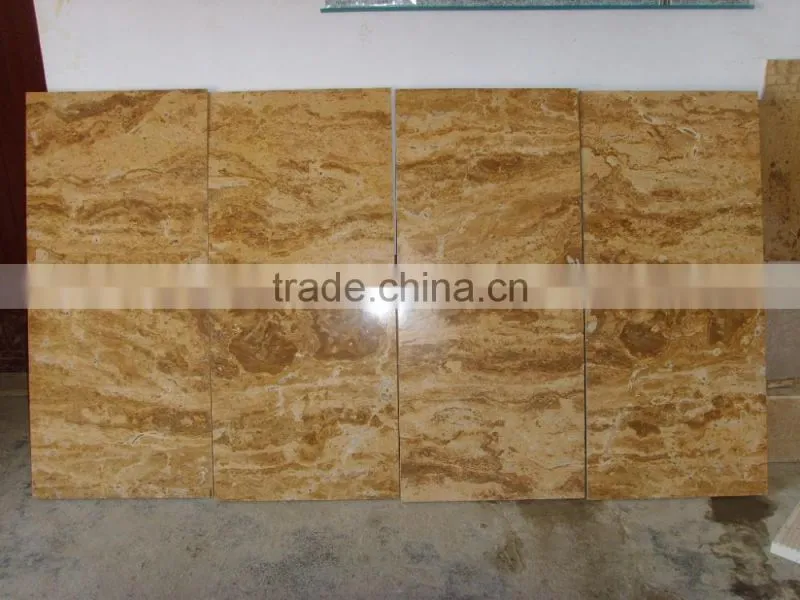 Yellow Wooden Limestone Tile Polished Wooden Yellow Limestone Tile Golden Liemstone