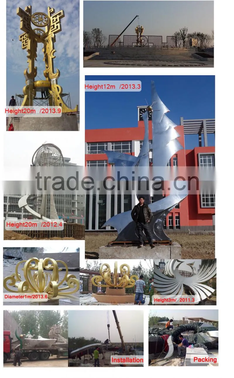 Urban landscape stainless steel abstract sculpture