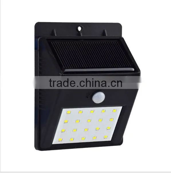 2016 new products PIR Solar Power Garden Decorative Lights&lighting Motion Sensor Wall Outdoor Lamps camping led light