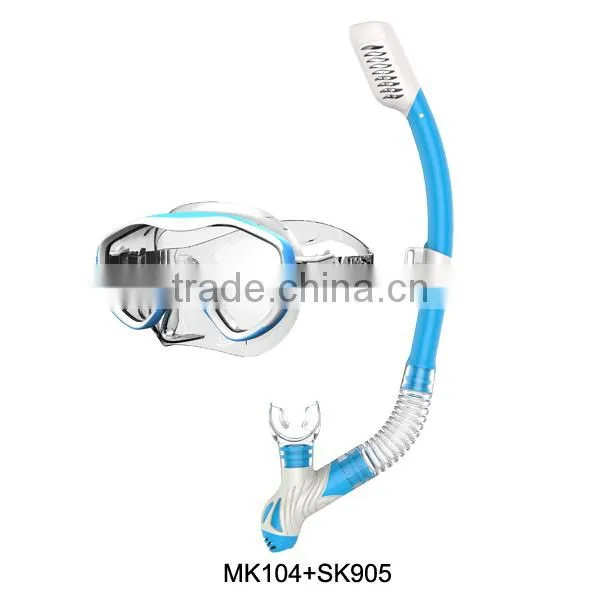 Hot CE approval Adult Snorkelling set,Silicone Diving Mask, Dry Snorkel(MK100+SK900)