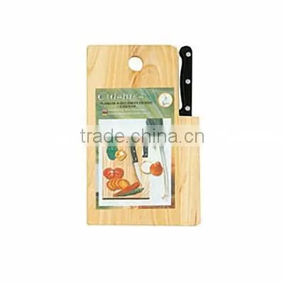 2pcs knife set with wooden cutting board