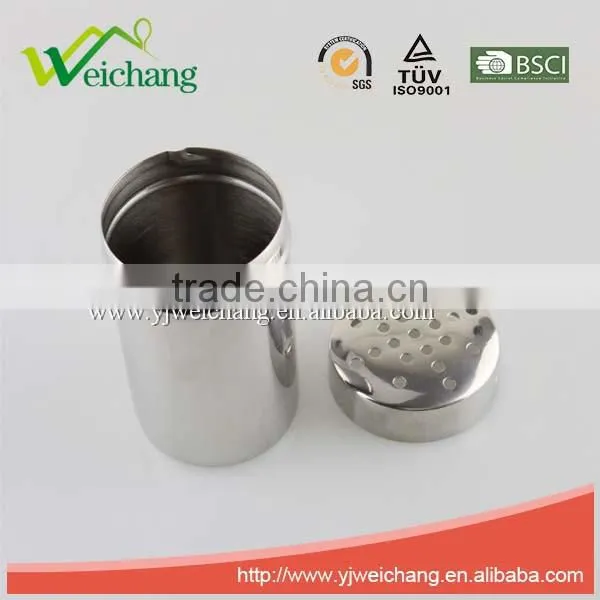 WCA049 Good quality classical Stainless steel salt and pepper shaker set with cover