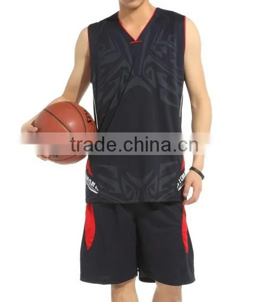 basketball uniform 2014 clothing men's t shirts printing of made in china