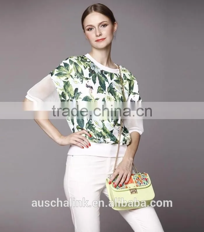 fashion pattern wholesale custom women woodland t shirt printing