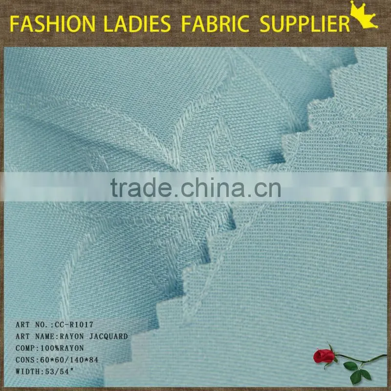 hot sales 100% pure rayon dobby fabric for suit and pants solid jacquard fabric jacquard rayon fabric