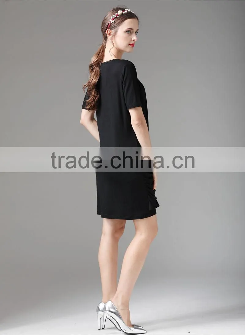 MAMALOVE Soft Knitted Fabric Summer Matern Dress Manufacturer Nurs Clothes Breastfeeding Dress