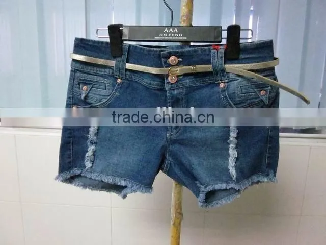 New Arrival Wholesale Customized Skinny Jeans Shorts Women 2016