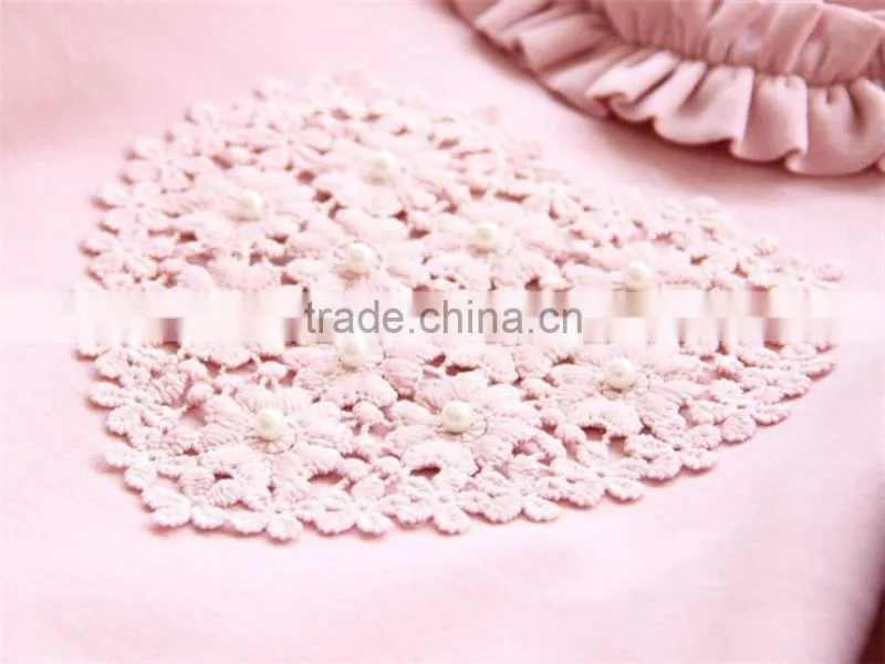Beaded lace collar knitted winter coat girls love fungus plus velvet thickened bottoming shirt