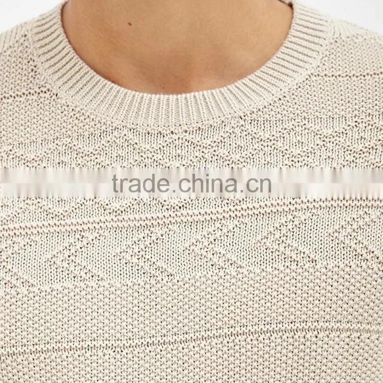 round neckline polyester sweater designs pictures for man