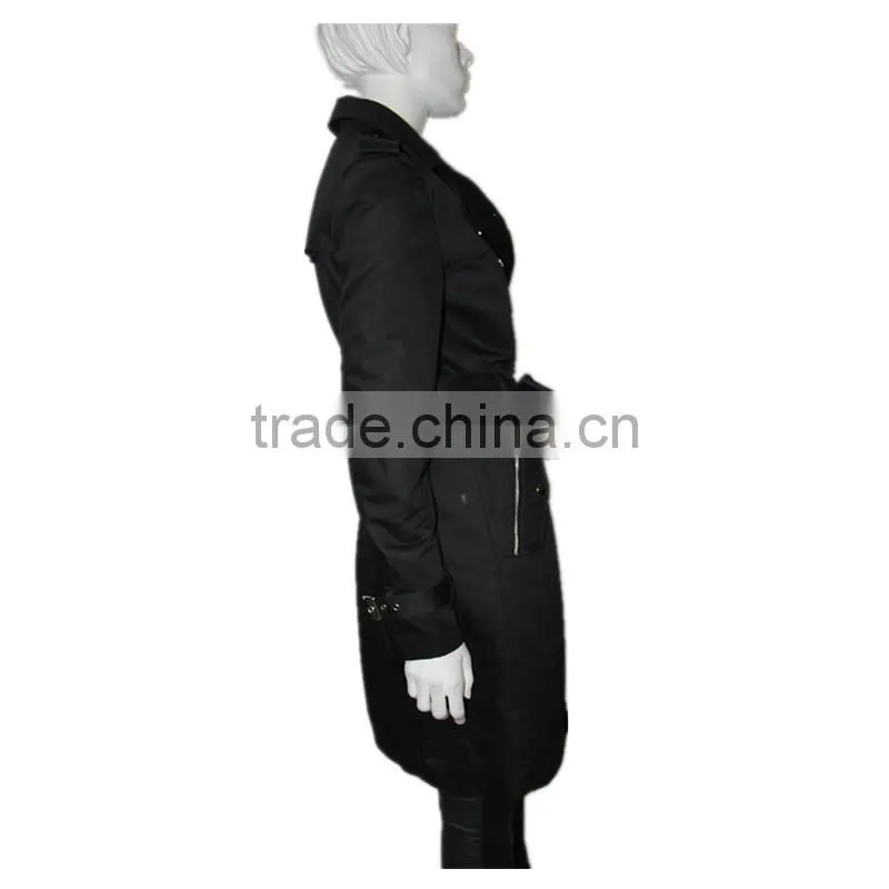 2016 OEM/ODM new design women trench coat windbreaker