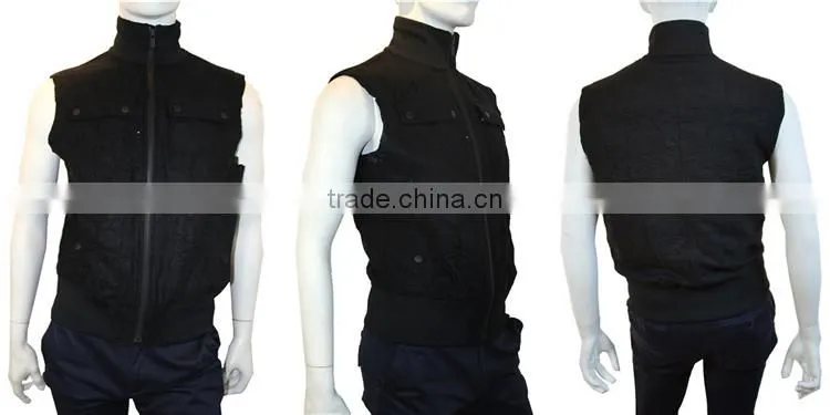 2014-2015 men leather biker vest leather vest cooling