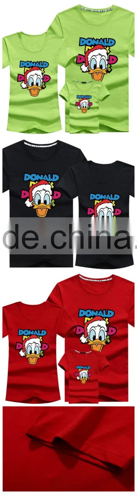 Cheap Wholesale Custom Fashion Print Green Family T-Shirt