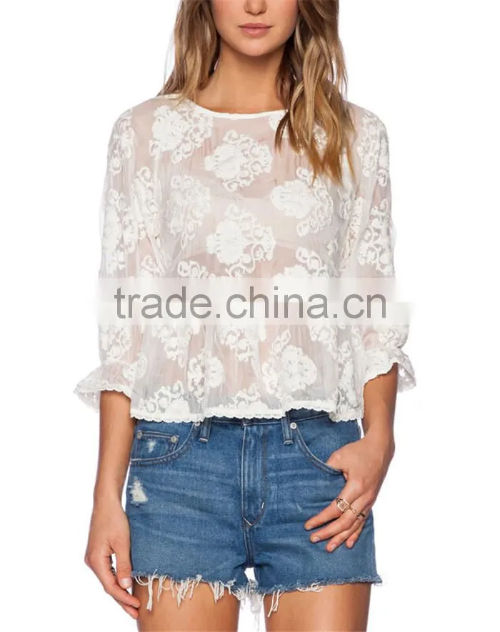 elegant pink women blouse for middle aged women